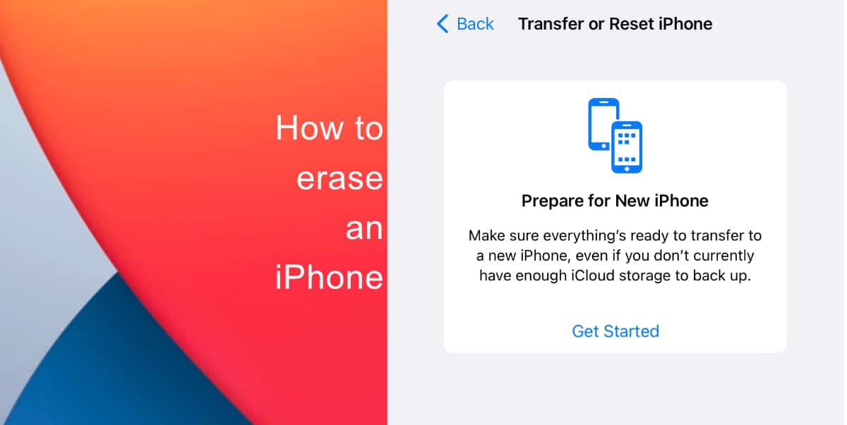 How to erase an iPhone