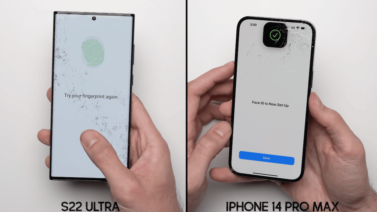 iPhone 14 Pro Max vs. Samsung Galaxy S22 Ultra Drop test iThinkDifferent