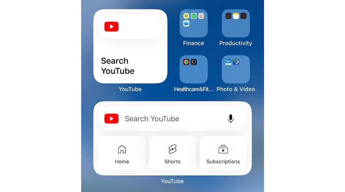 YouTube finally launches home screen widgets on iOS and iPadOS