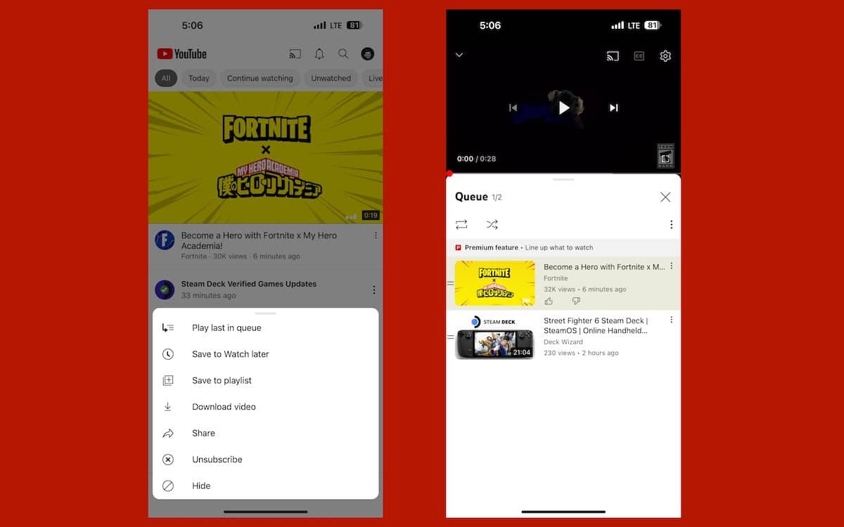 YouTube tests “Add to queue” feature on iOS and Android iThinkDifferent