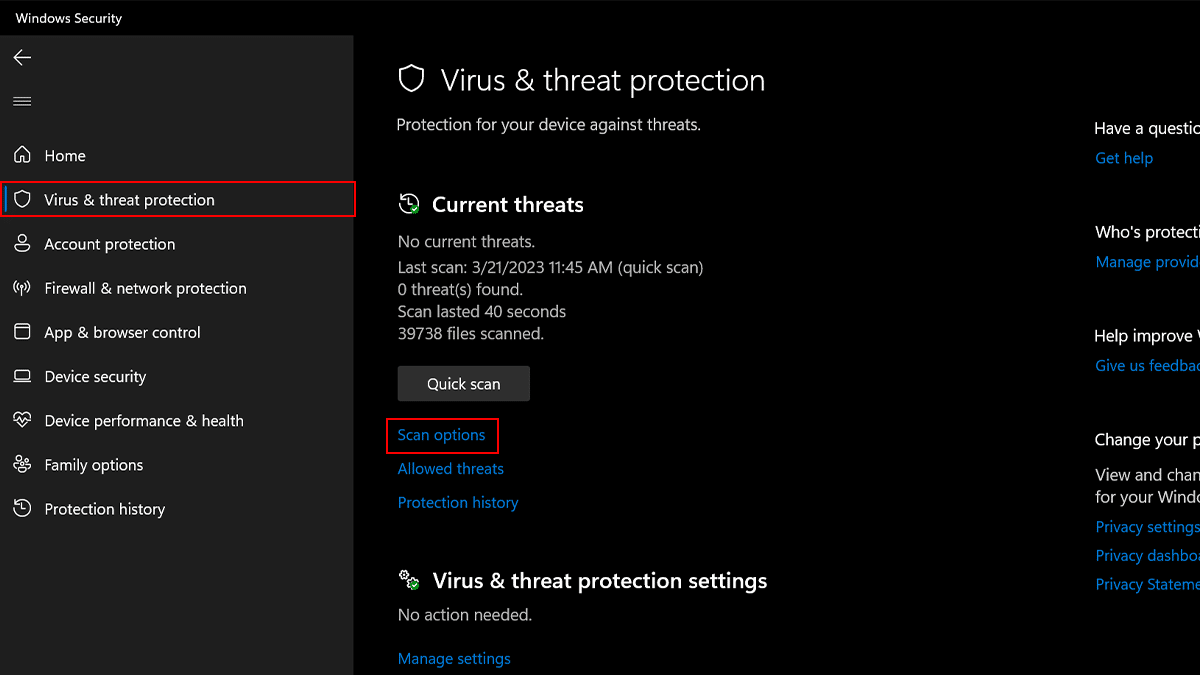 How to perform offline virus scan with Microsoft Defender on Windows 11