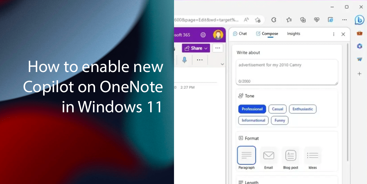 How To Get Copilot For Onenote Image to u