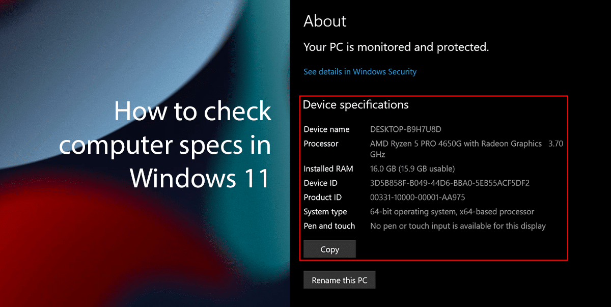 How to check computer specs in Windows 11 iThinkDifferent