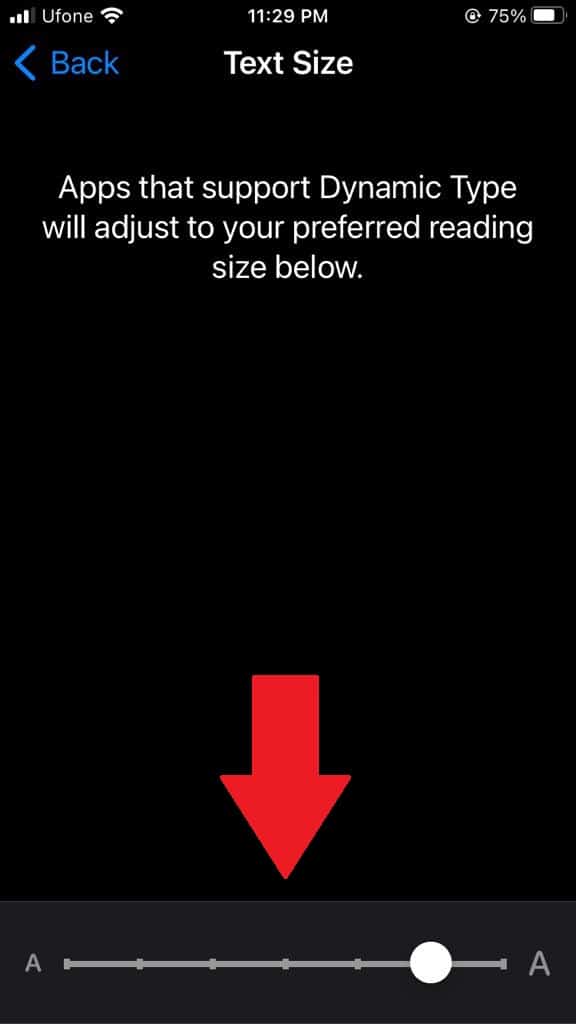 How to change text size on iPhone iThinkDifferent