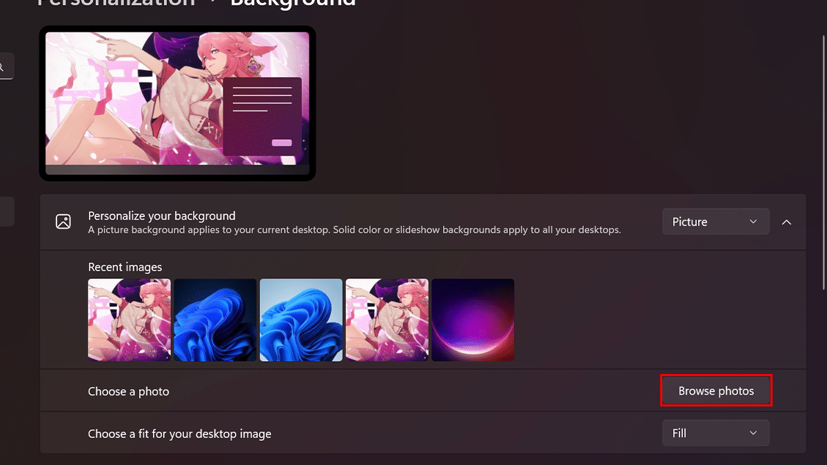 Cómo cambiar el fondo de pantalla del escritorio virtual en Windows 11