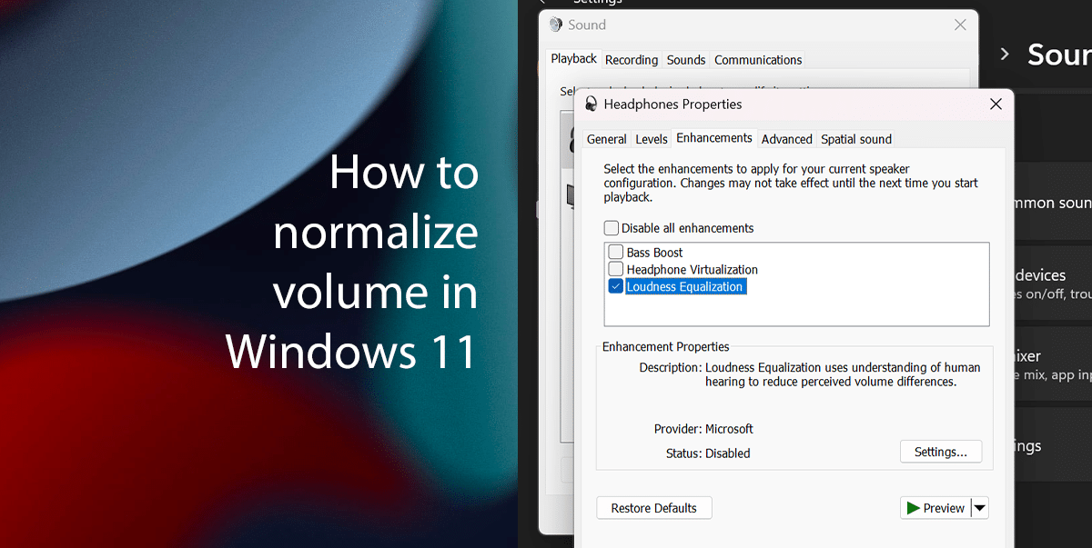 How to normalize volume in Windows 11 iThinkDifferent