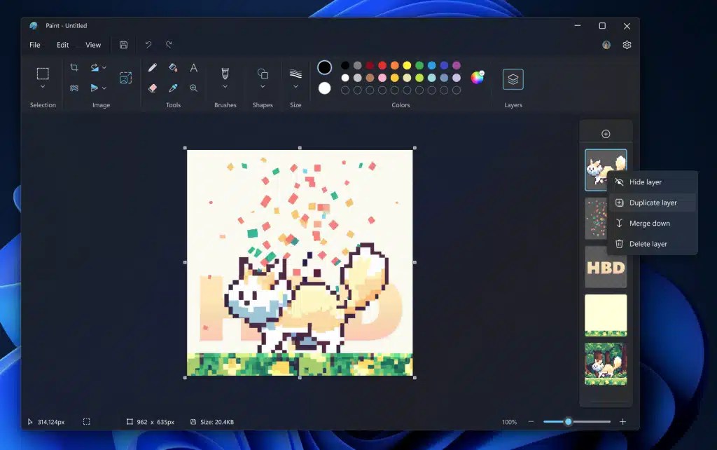 Microsoft Paint gets support for layers and transparency iThinkDifferent