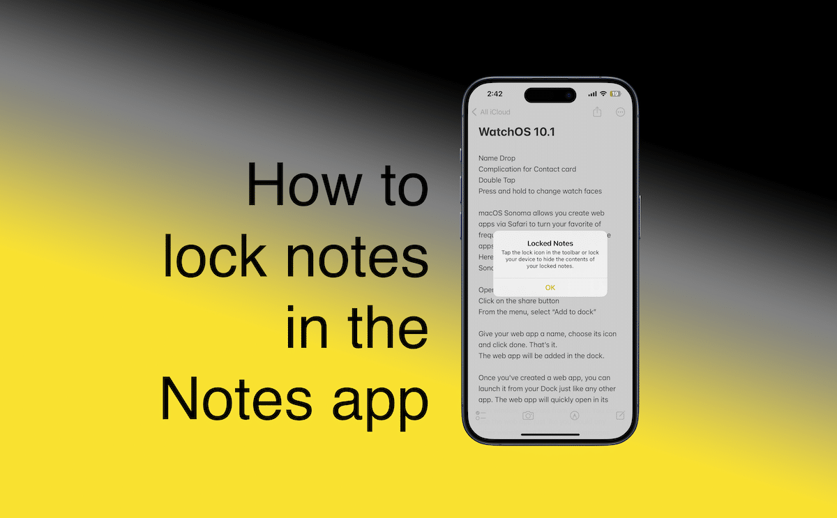 Notes app lets you lock important notes, here is how iThinkDifferent