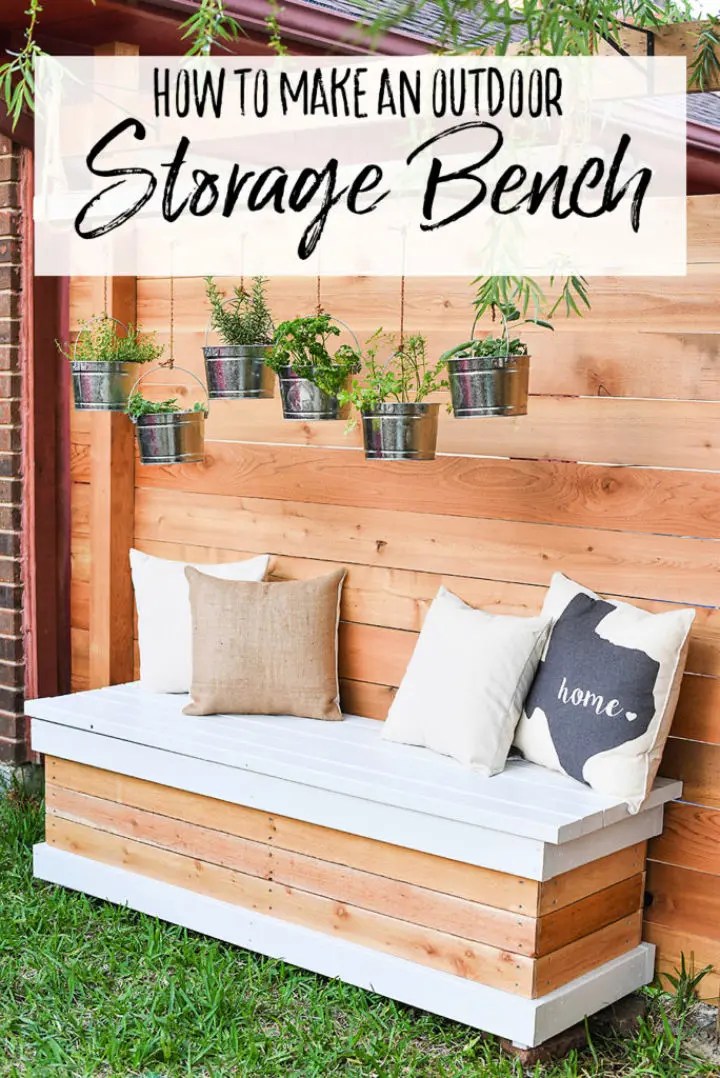 30 Easy To Build DIY Storage Bench Plans For Beginners