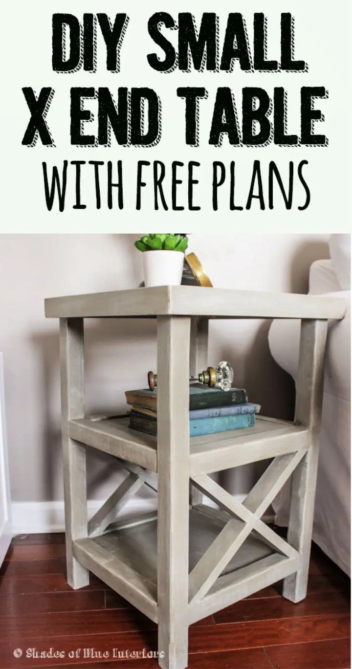 10 Free DIY Farmhouse End Table Plans