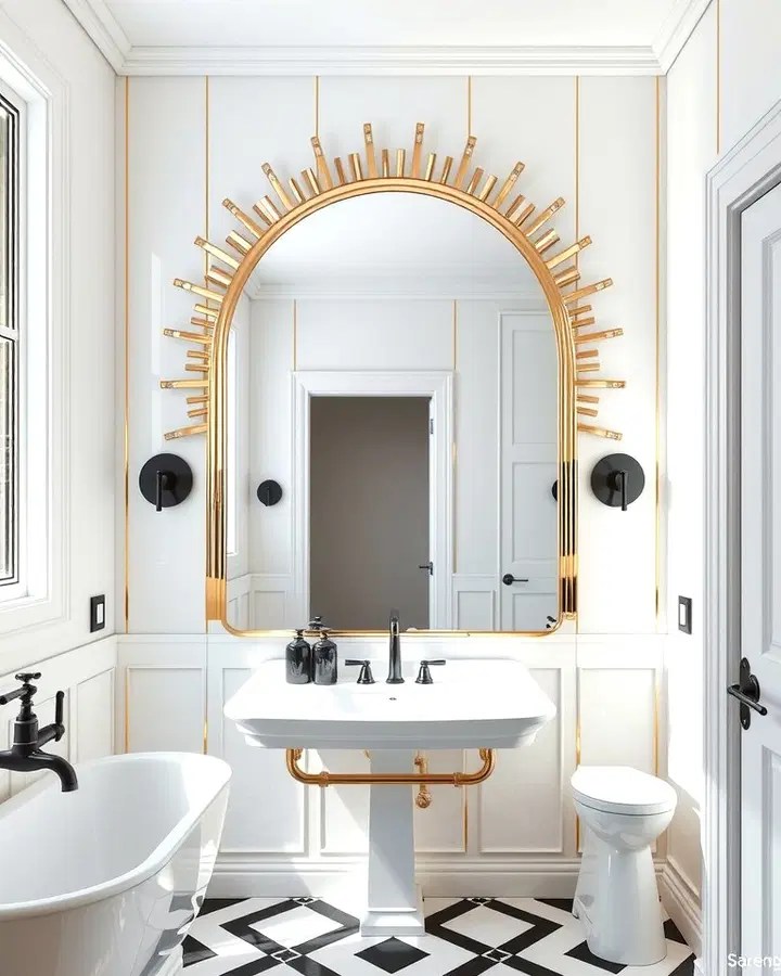 30 Art Deco Bathroom Ideas for Glamorous Geometric Design