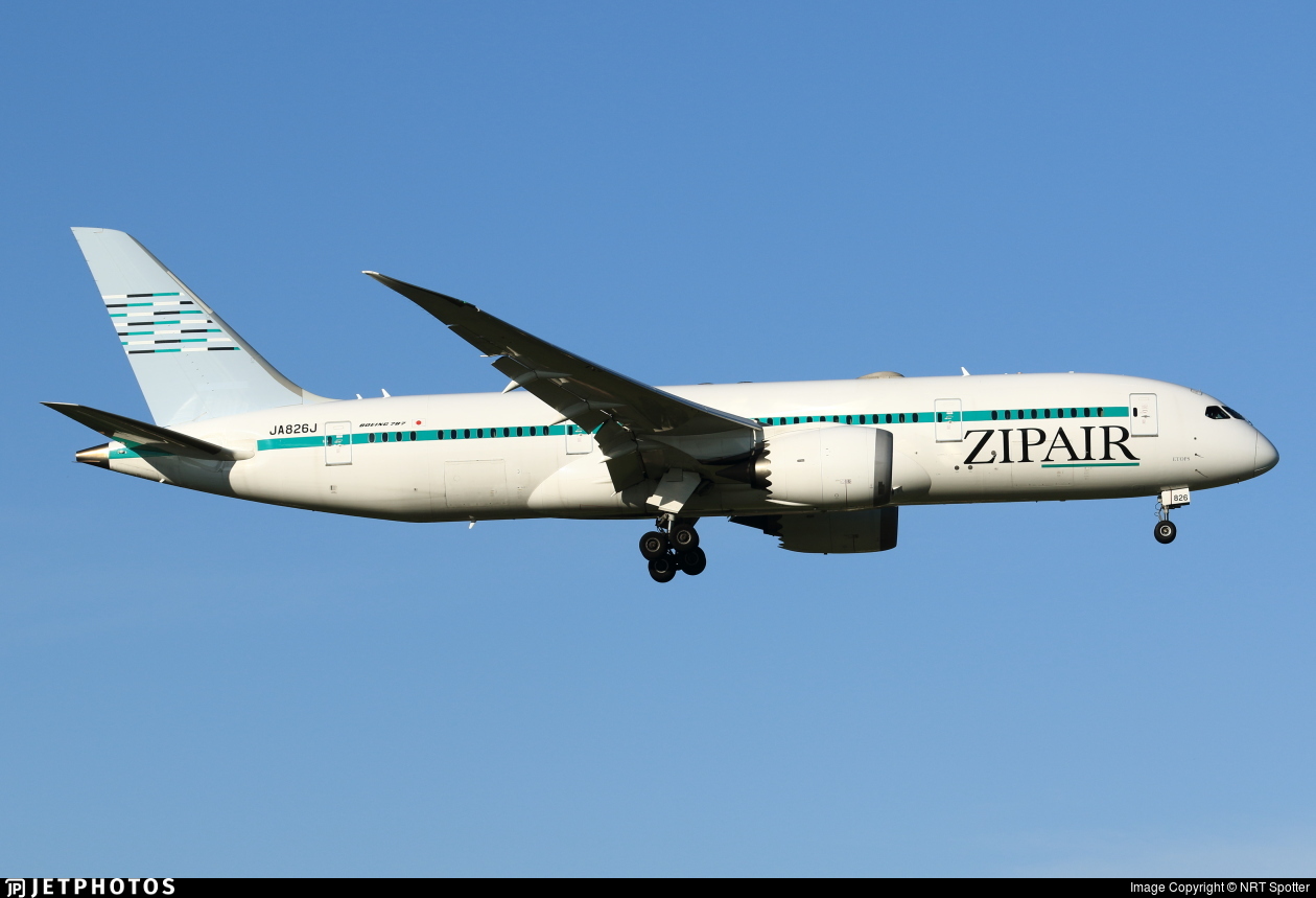 JA826J Boeing 7878 Dreamliner Zipair NRT Spotter JetPhotos