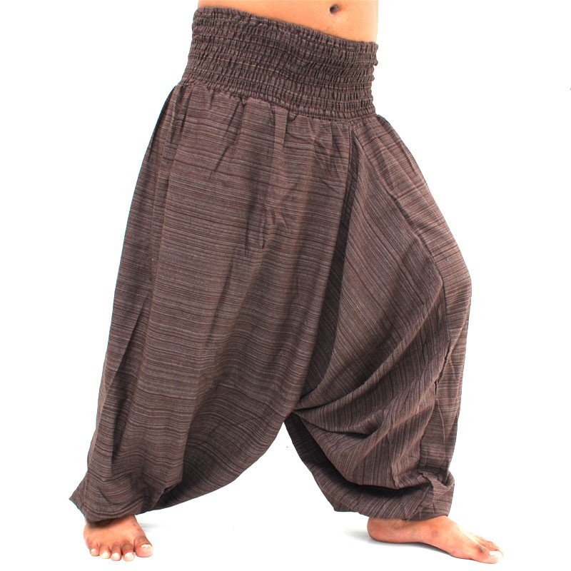 Aladdin Pants Afghan Afghani Trousers Cotton dark brown ARDT3