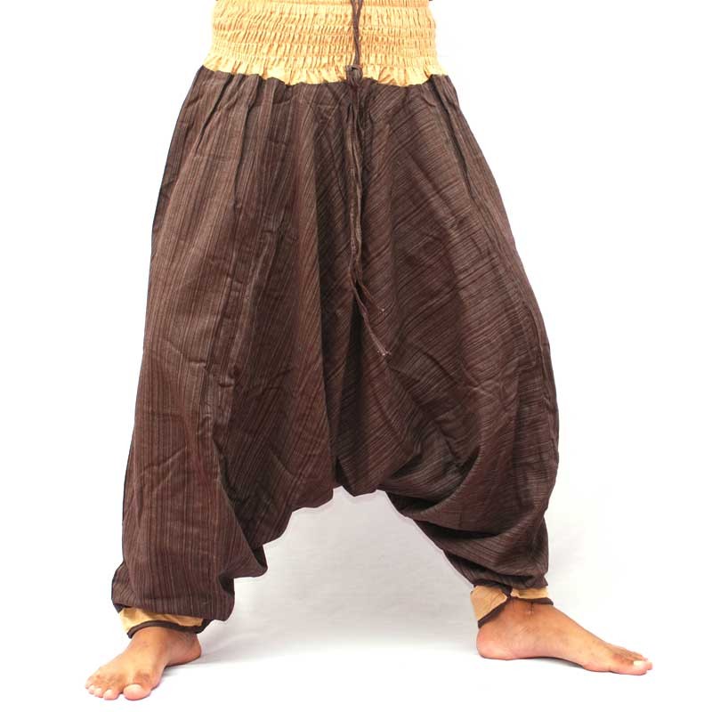 Baggy trousers, cotton dark brown ARDT4