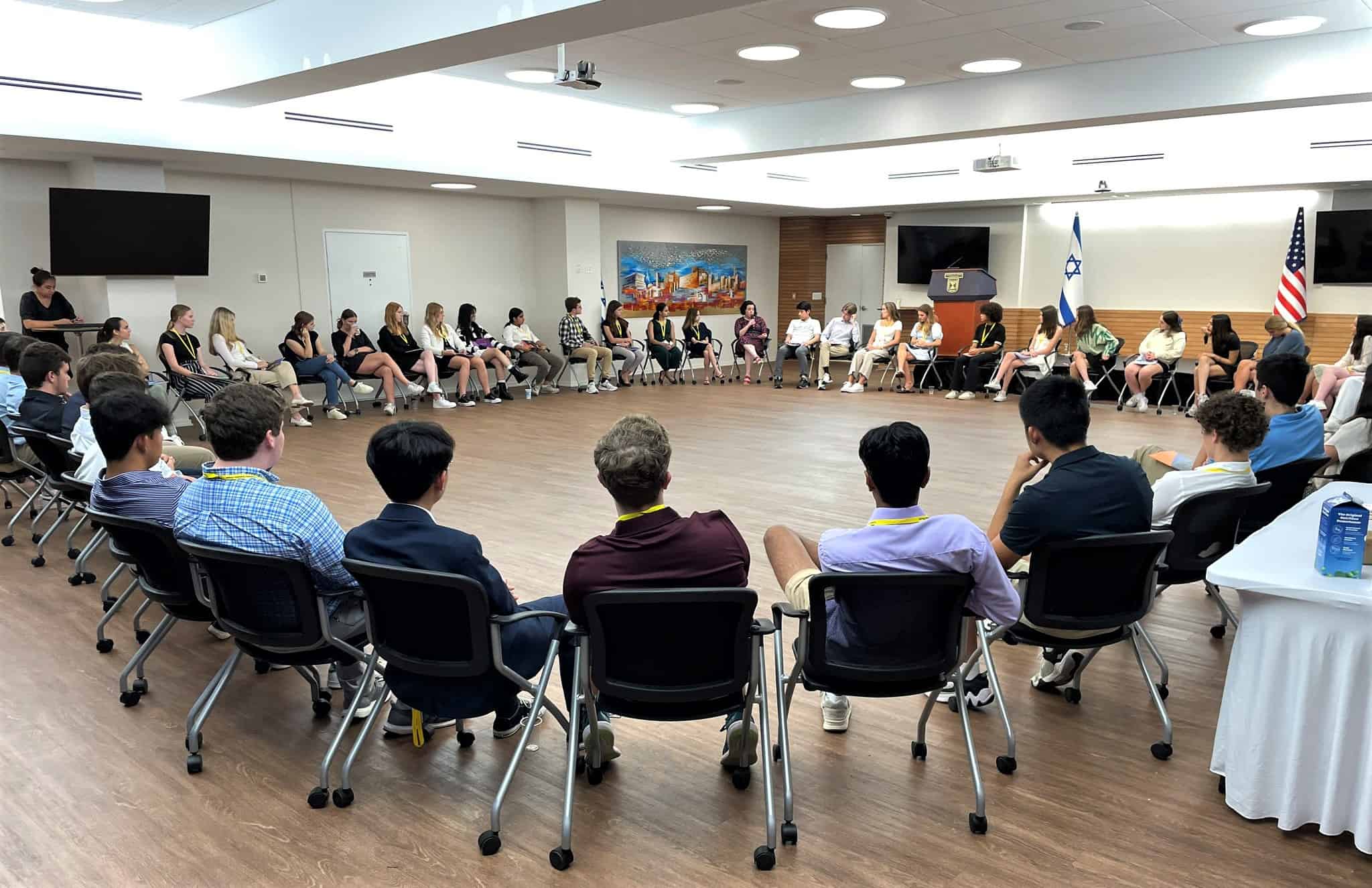 International Relations Academy highschoolers visit Israeli embassy in