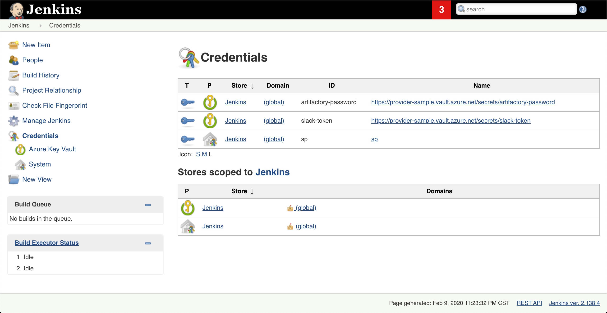 Azure Key Vault Jenkins plugin