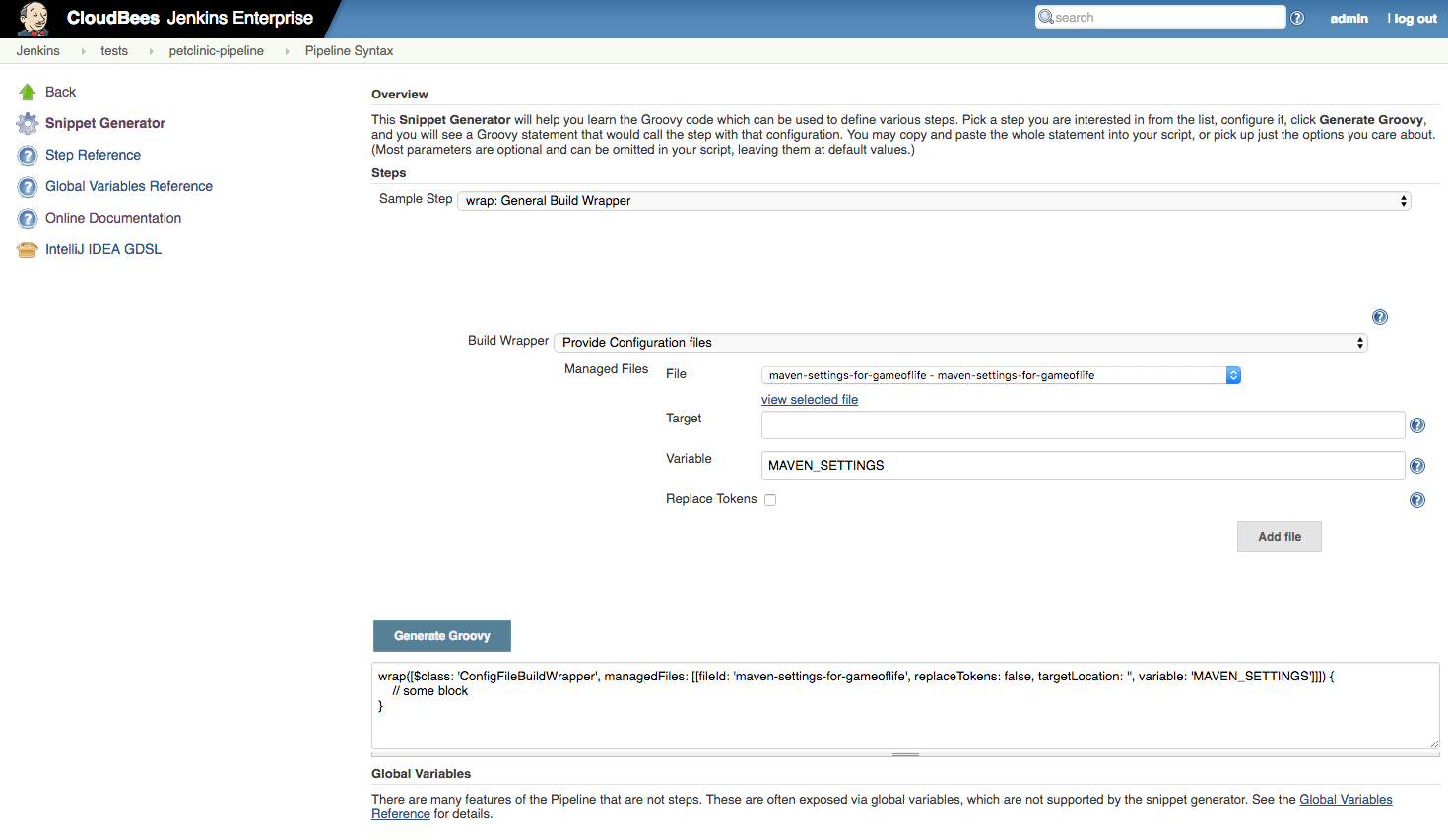 Config File Provider Jenkins plugin