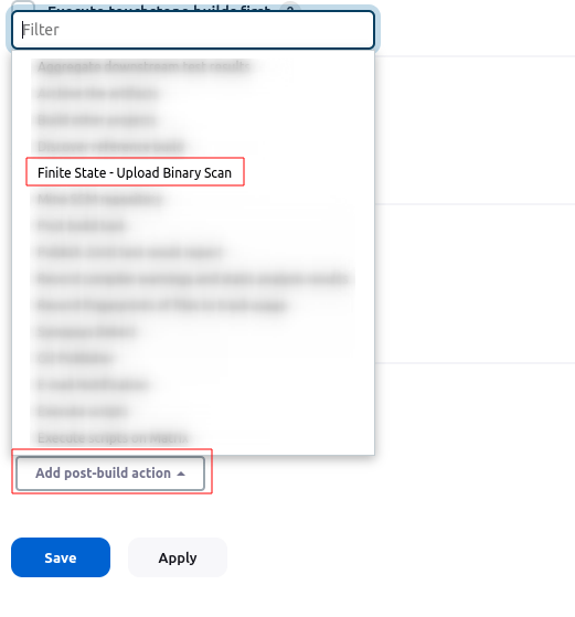 Upload Binary Scan Jenkins plugin