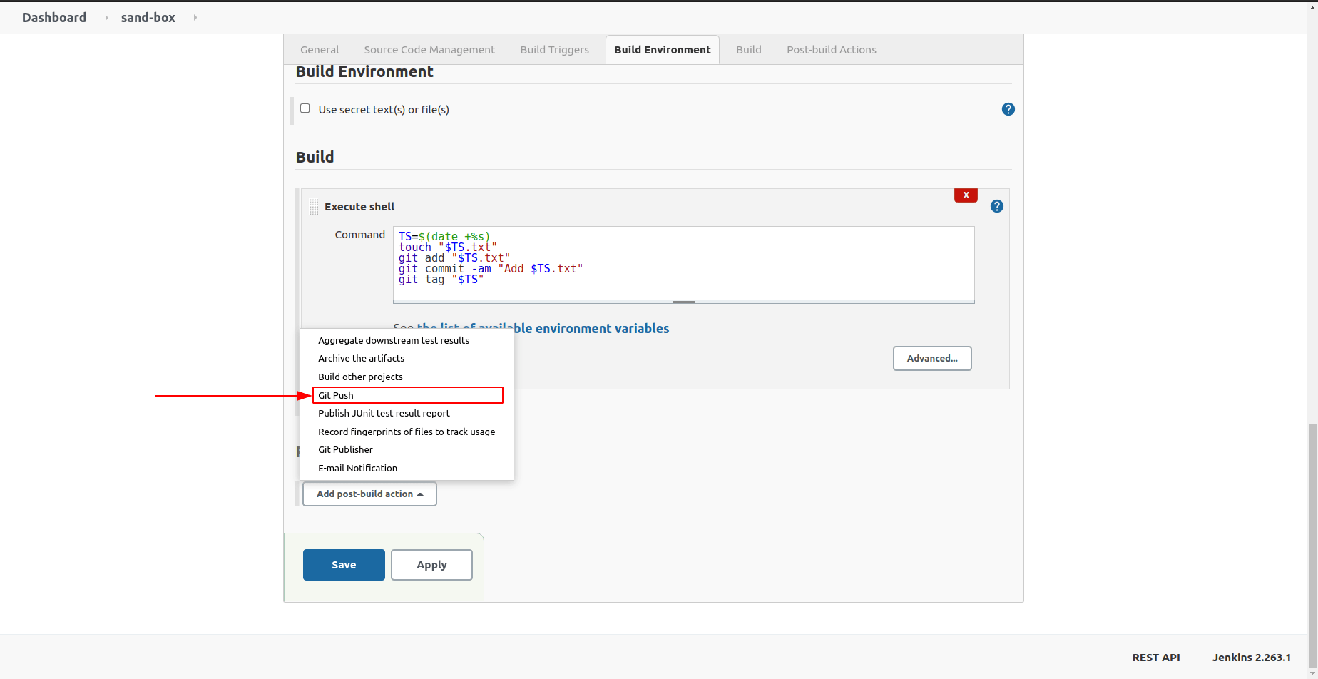 Git Push Jenkins plugin