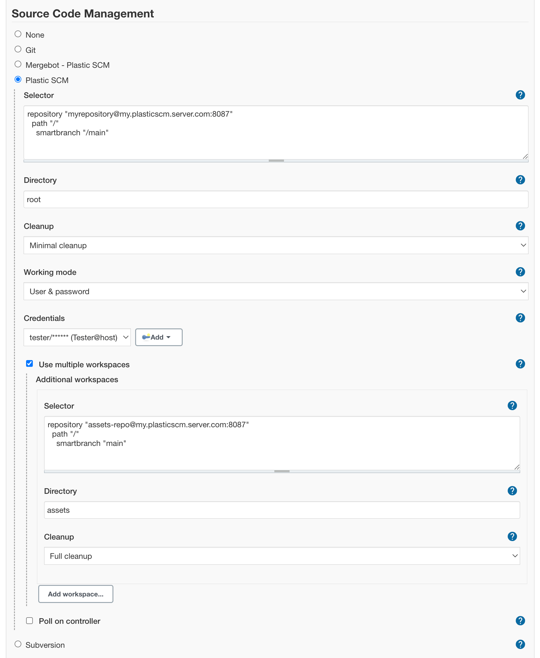 PlasticSCM Jenkins plugin