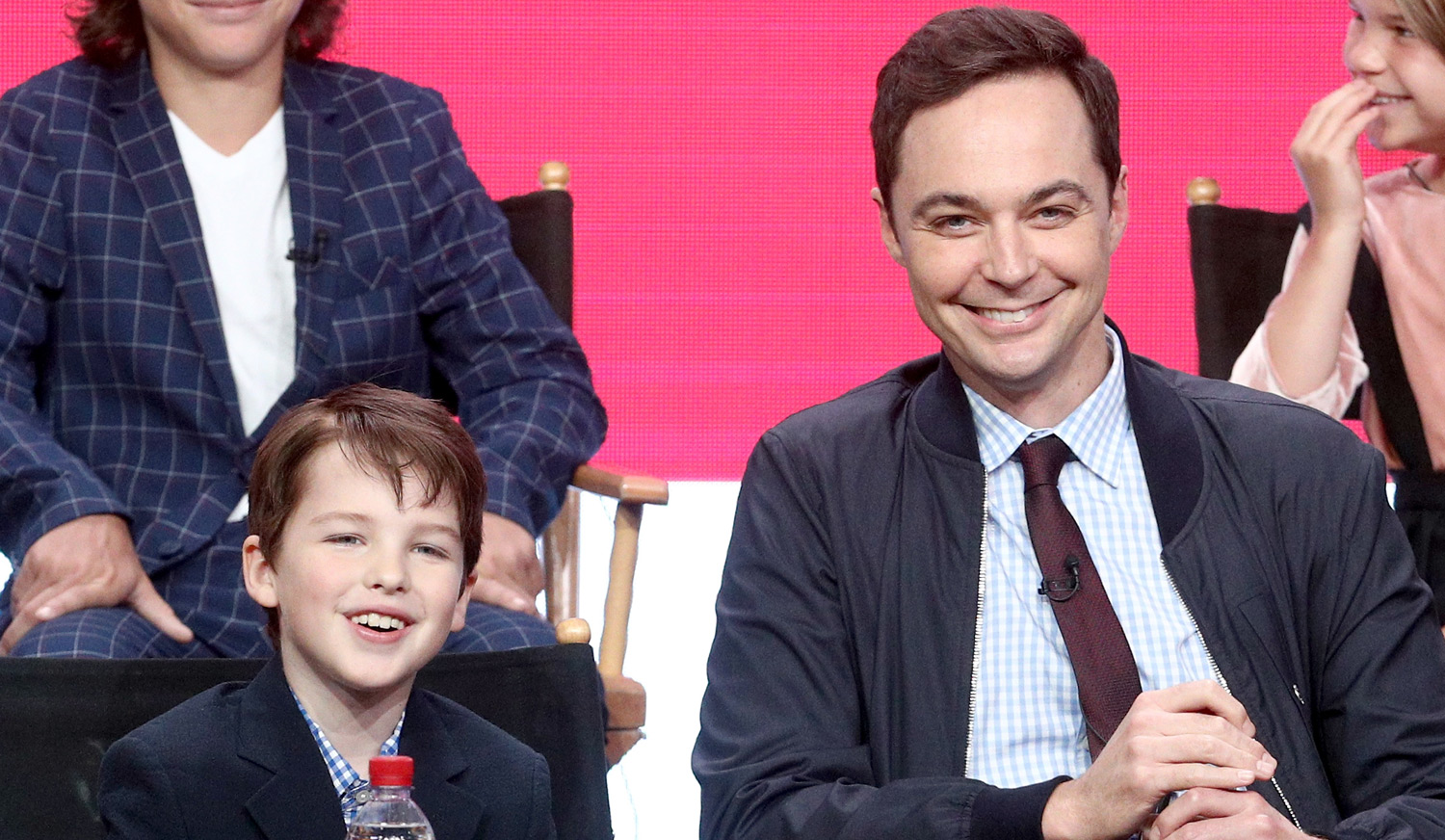 Jim Parsons Introduces ‘Young Sheldon’ Star Iain Armitage to the Press