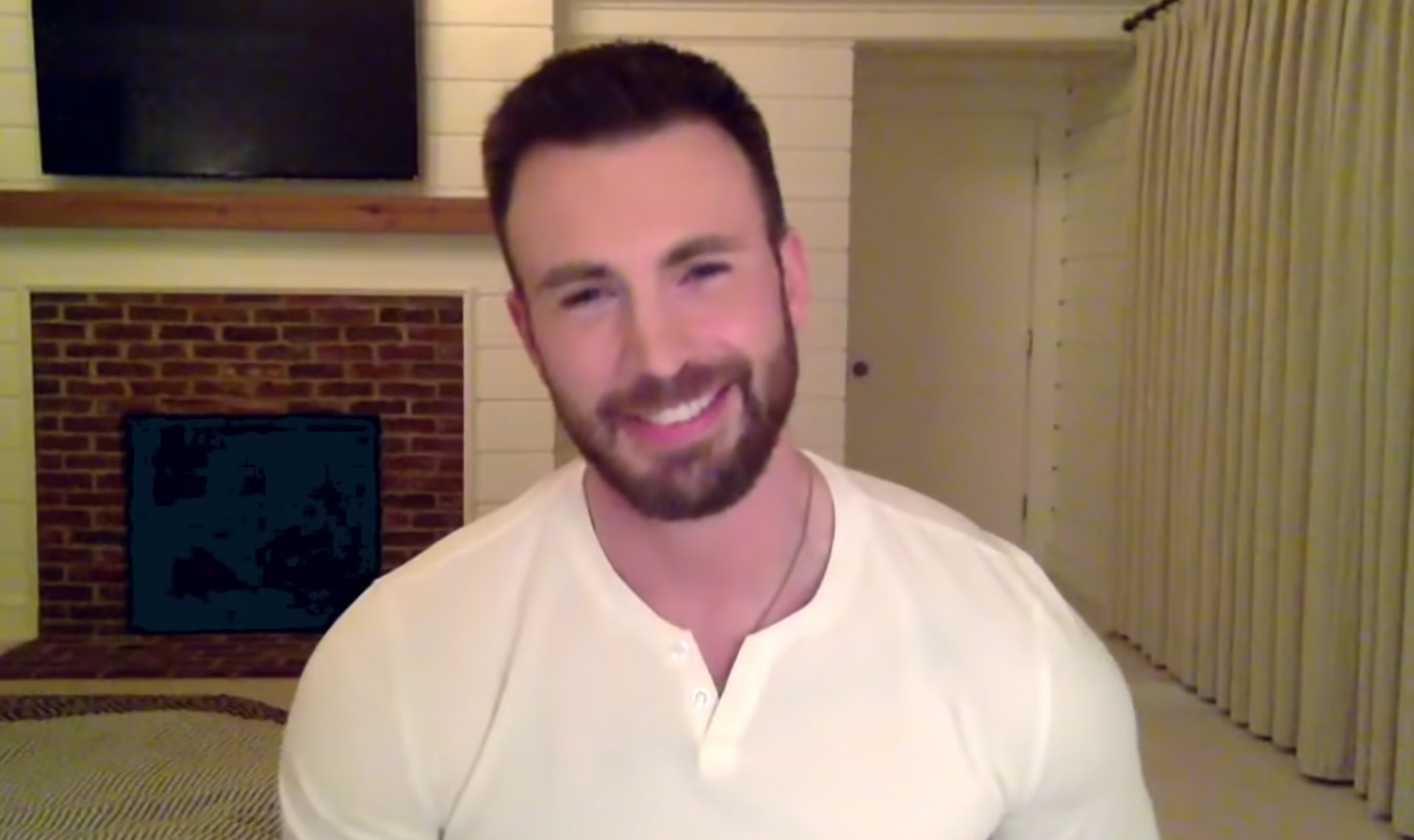 Chris Evans Reveals When He Got His Dodger Tattoo, Talks About Picking His Dog's Name | Celebrity Pets, Chris Evans, Jimmy Kimmel | Just Jared 892_x_1500_jpg