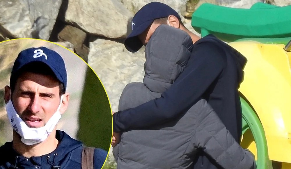 Tennis Star Novak Djokovic Packs on PDA with Wife Jelena at the Park