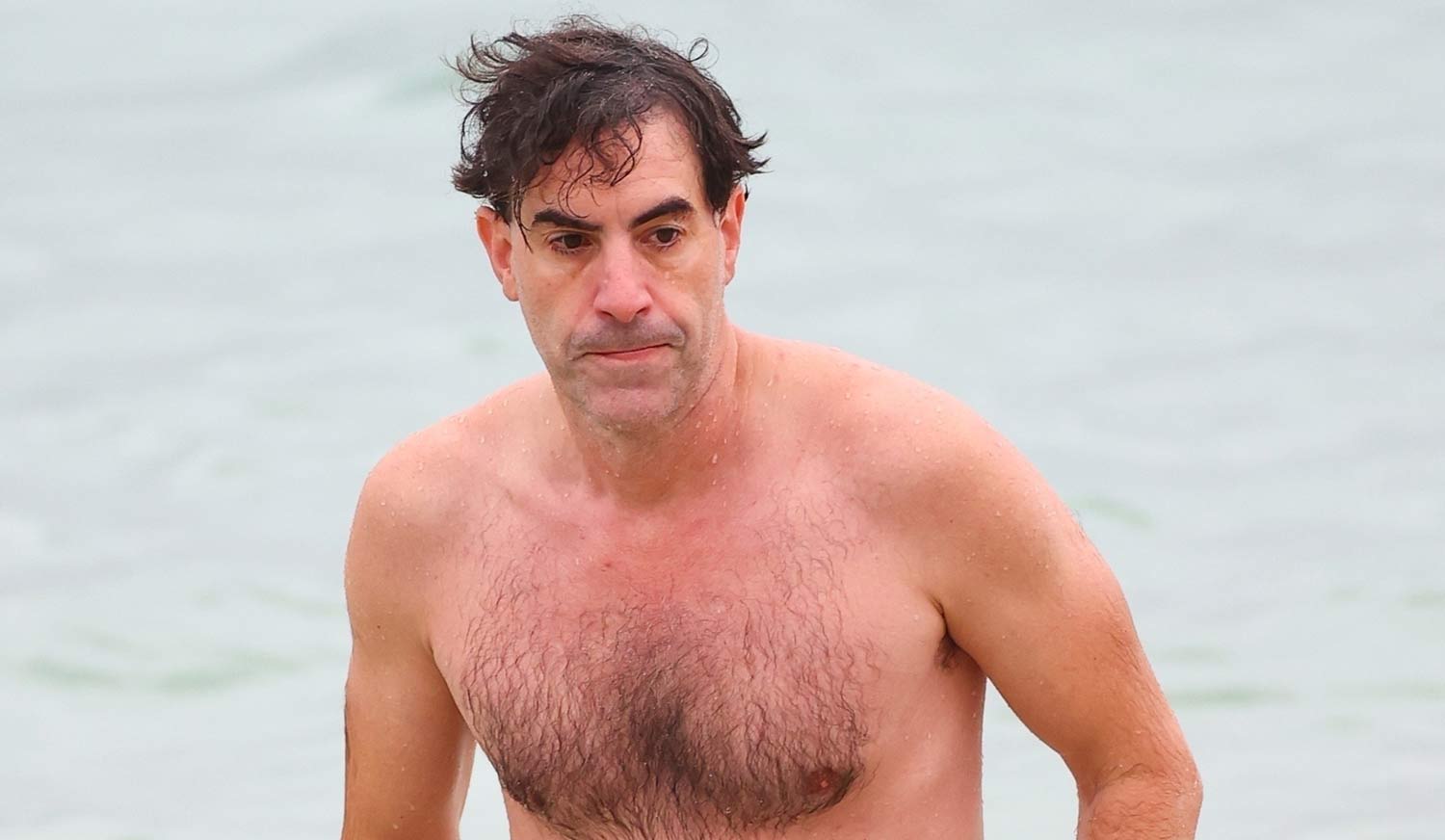 Sacha Baron Cohen Goes Shirtless for a Beach Day in Australia | Sacha Baron Cohen, Shirtless