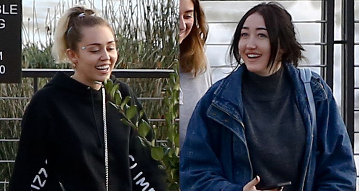 Miley Cyrus & Sister Noah Are All Smiles During Malibu Lunch Date(028)