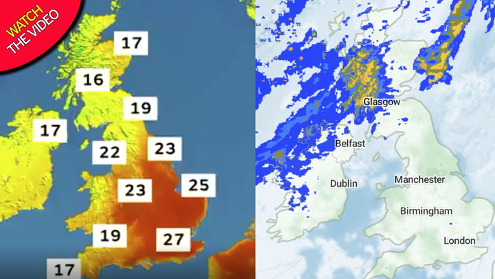 UK weather forecast Brits to bake in 29C today before cooler air and