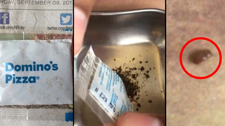 Furious Domino's Pizza customer shares stomachchurning video of insects falling out of