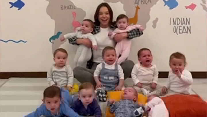 Mum has 20 babies in one year by surrogates and spends £67,000 on their 16 nannies World News