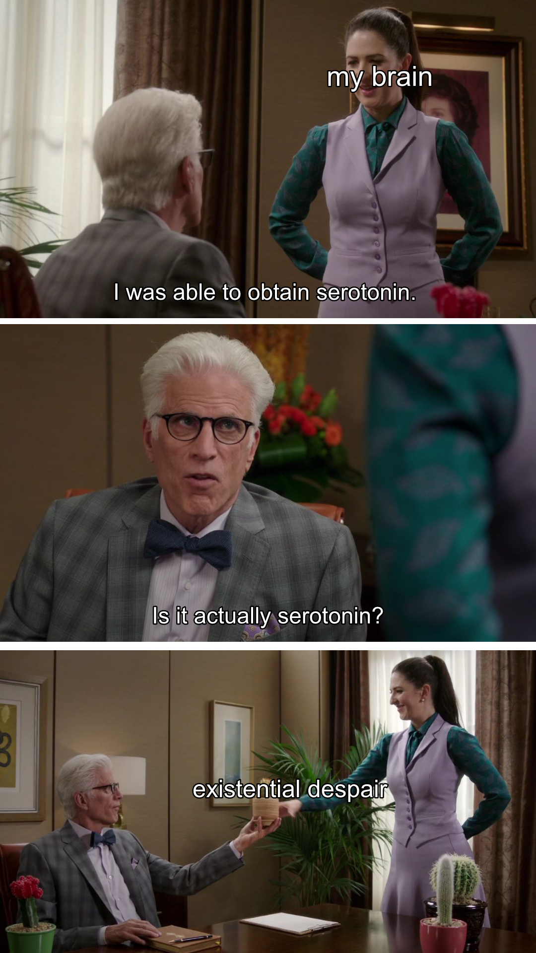 The Good Place Michael and Cactus Meme Template