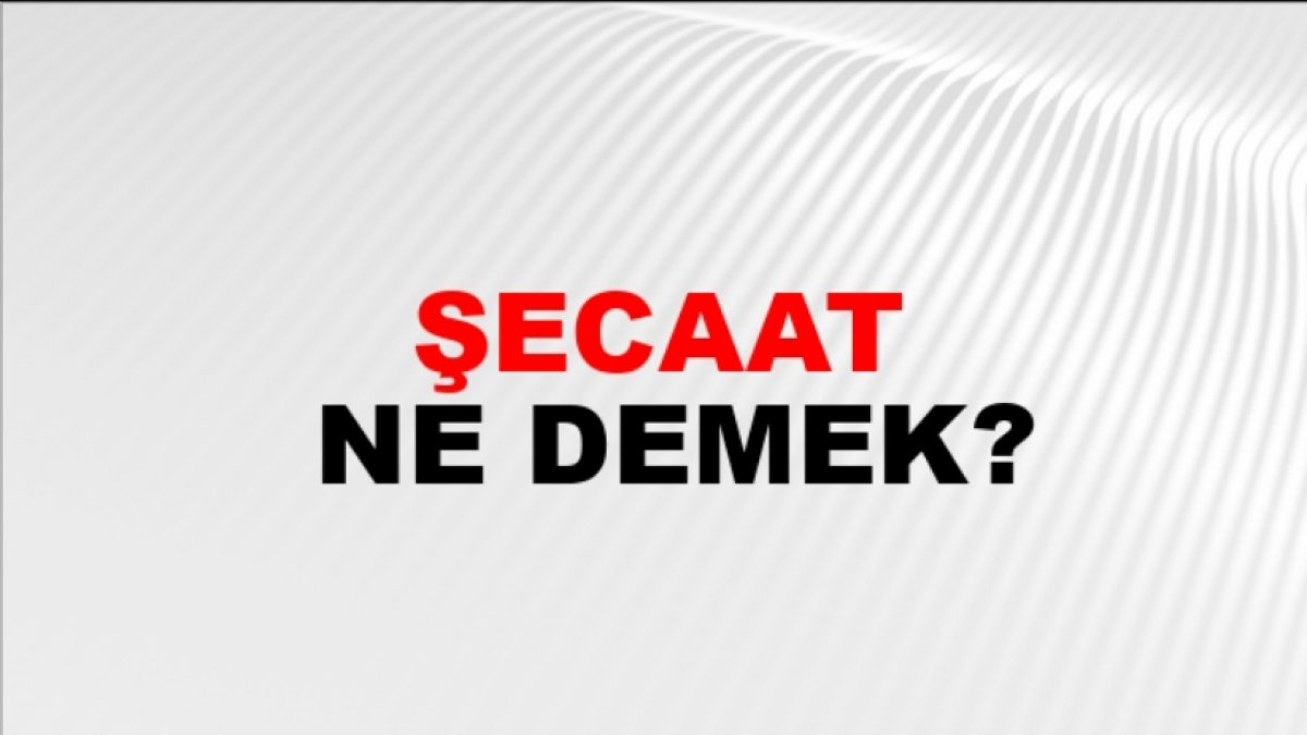 Şecaat Ne Demek? Türkçede Bir Kelimenin Anlamı