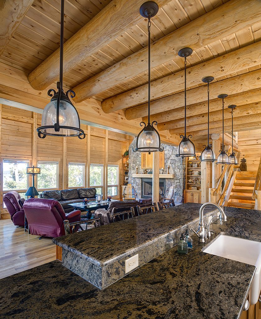 South Carolina Log Home kitchen1 Katahdin Cedar Log Homes