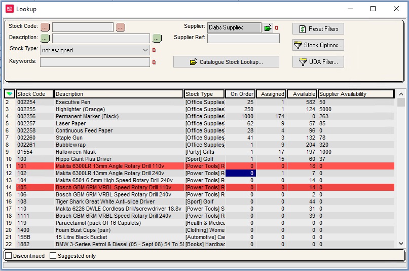 Stock Lookup Khaos Control Support