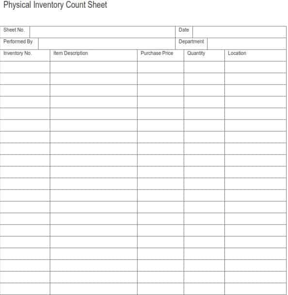 Detail Cycle Count Sheet Template Koleksi Nomer 6
