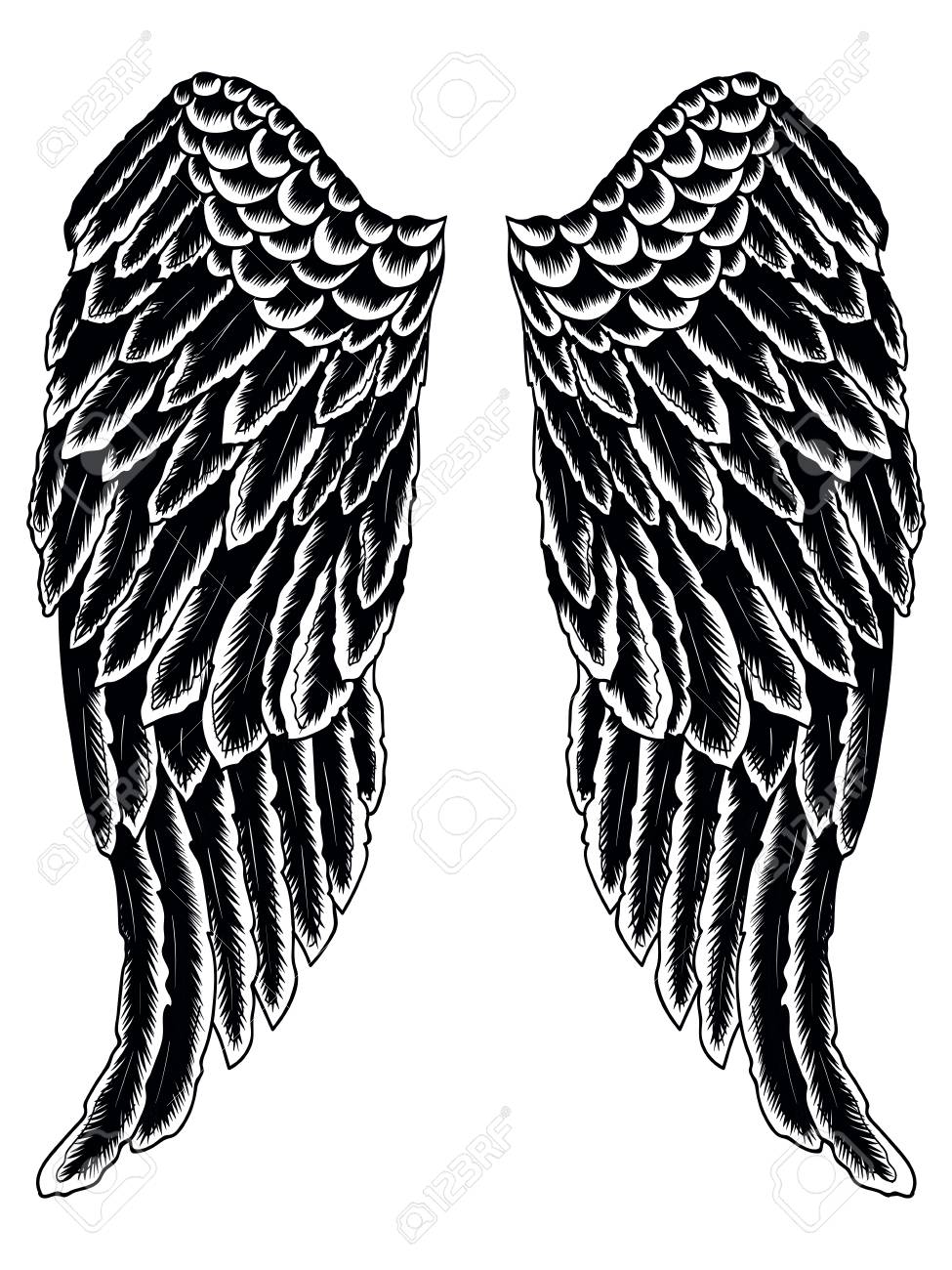 Black Angel Wings Vector 57+ Koleksi Gambar