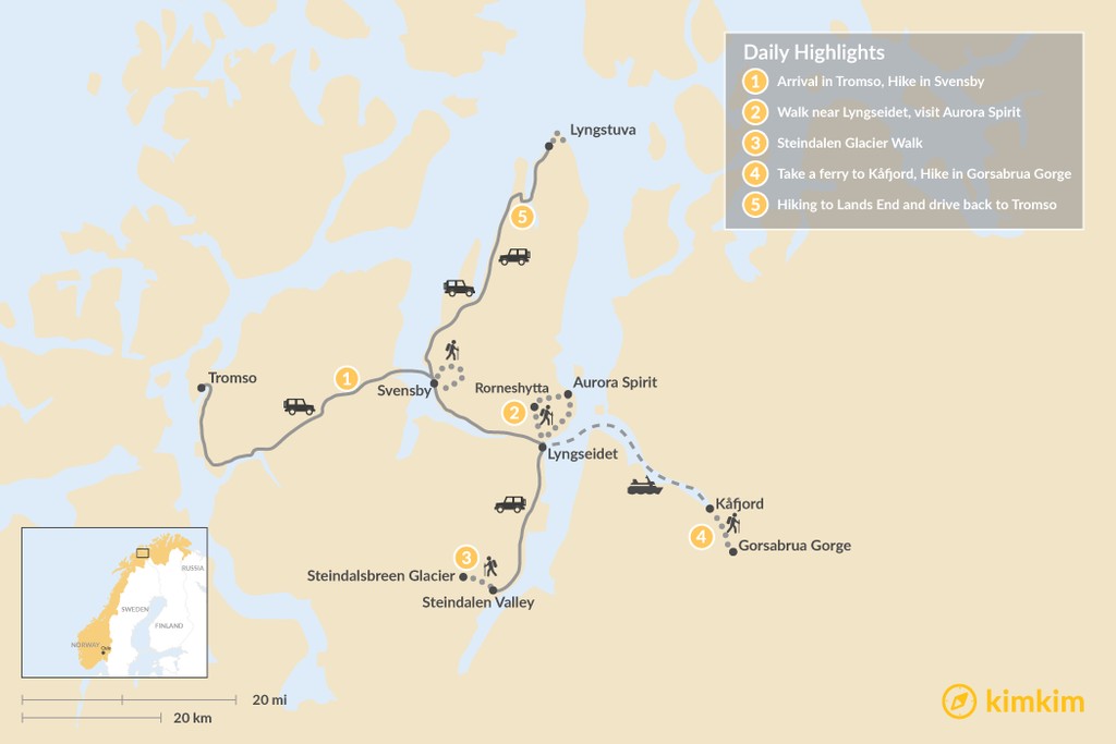 Day Hiking in Northern Norway 5Day Itinerary kimkim