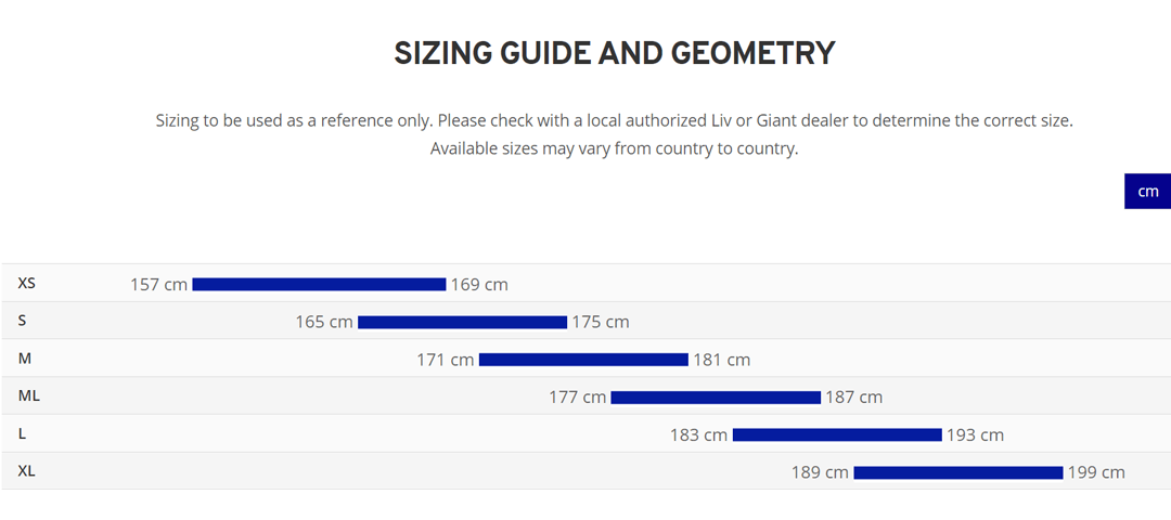 Giant Tcr Advanced 2 Kom Size Chart - Infoupdate.org