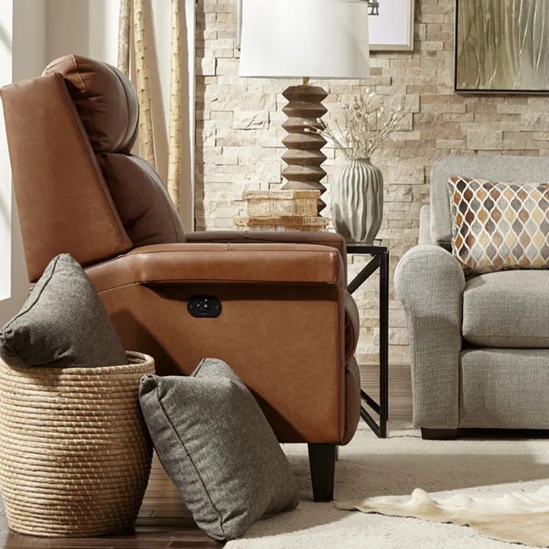 Prima Leather/Vinyl High Leg Recliner Espresso 3L40ELU by Best at