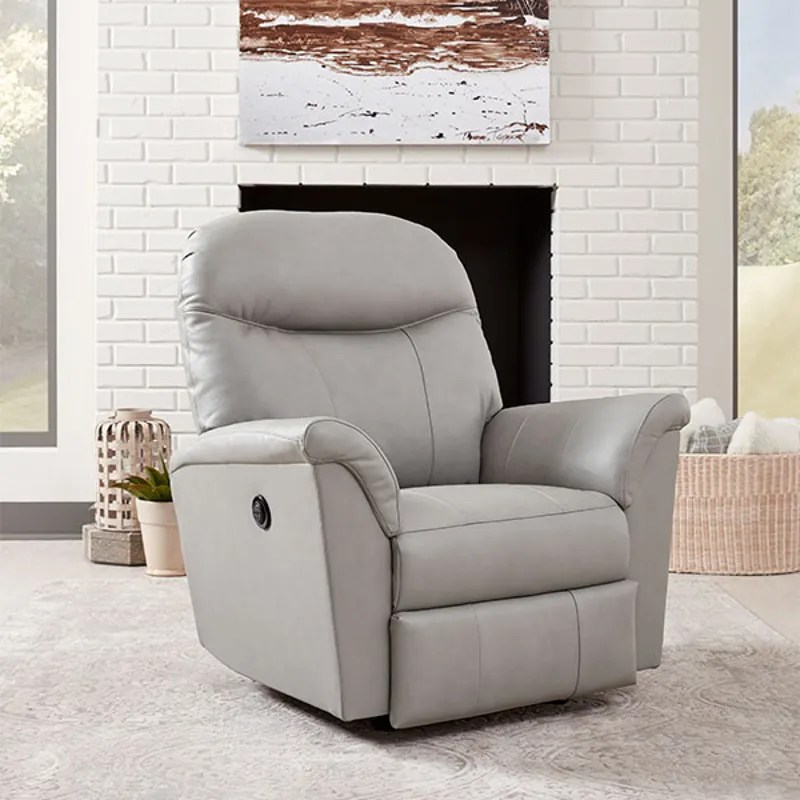 Caitlin Leather/Vinyl Space Saver Recliner 4N24LU by Best at Wendells
