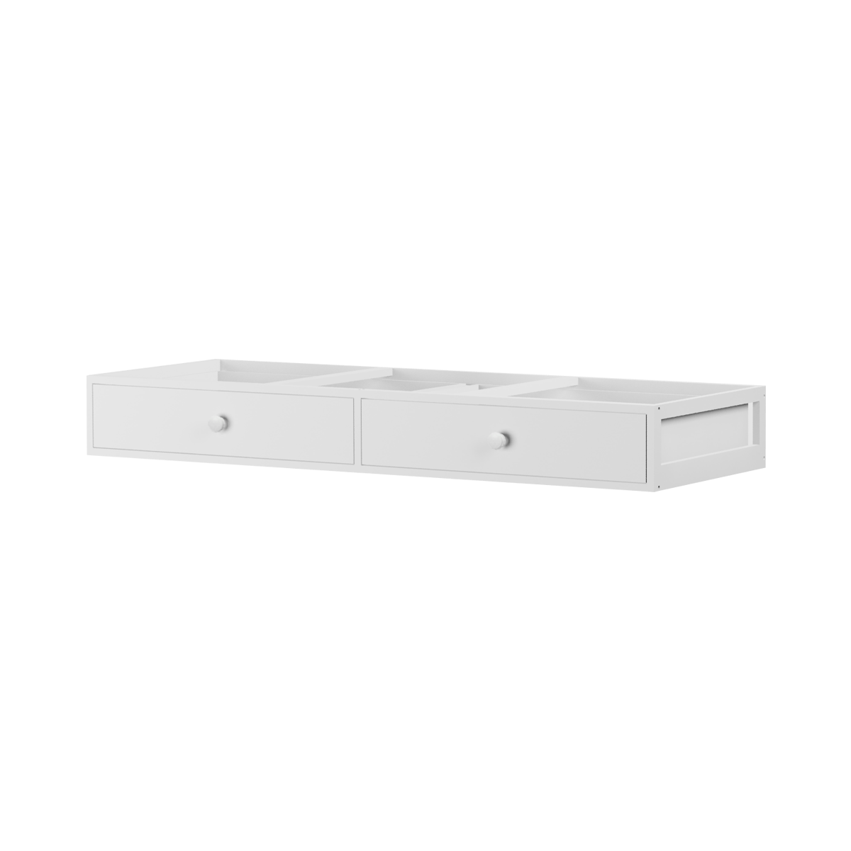 2 Drawer Under Bed Dresser Unit White NIS674060365 by MaxWood at