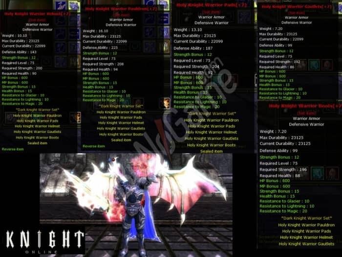 warrior holy set +7 Knight Server Rosetta