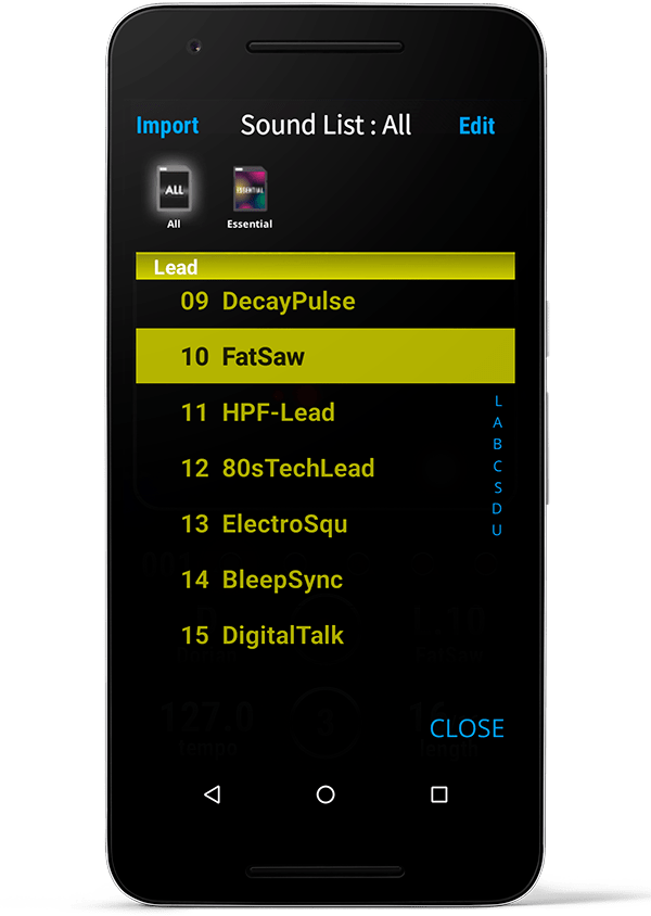 Kaossilator for Android DYNAMIC PHRASE SYNTHESIZER (U.K.)