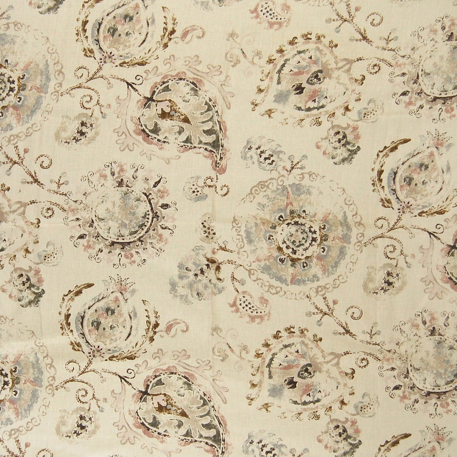 Antique Neutral Contemporary Linen Upholstery Fabric by the yard