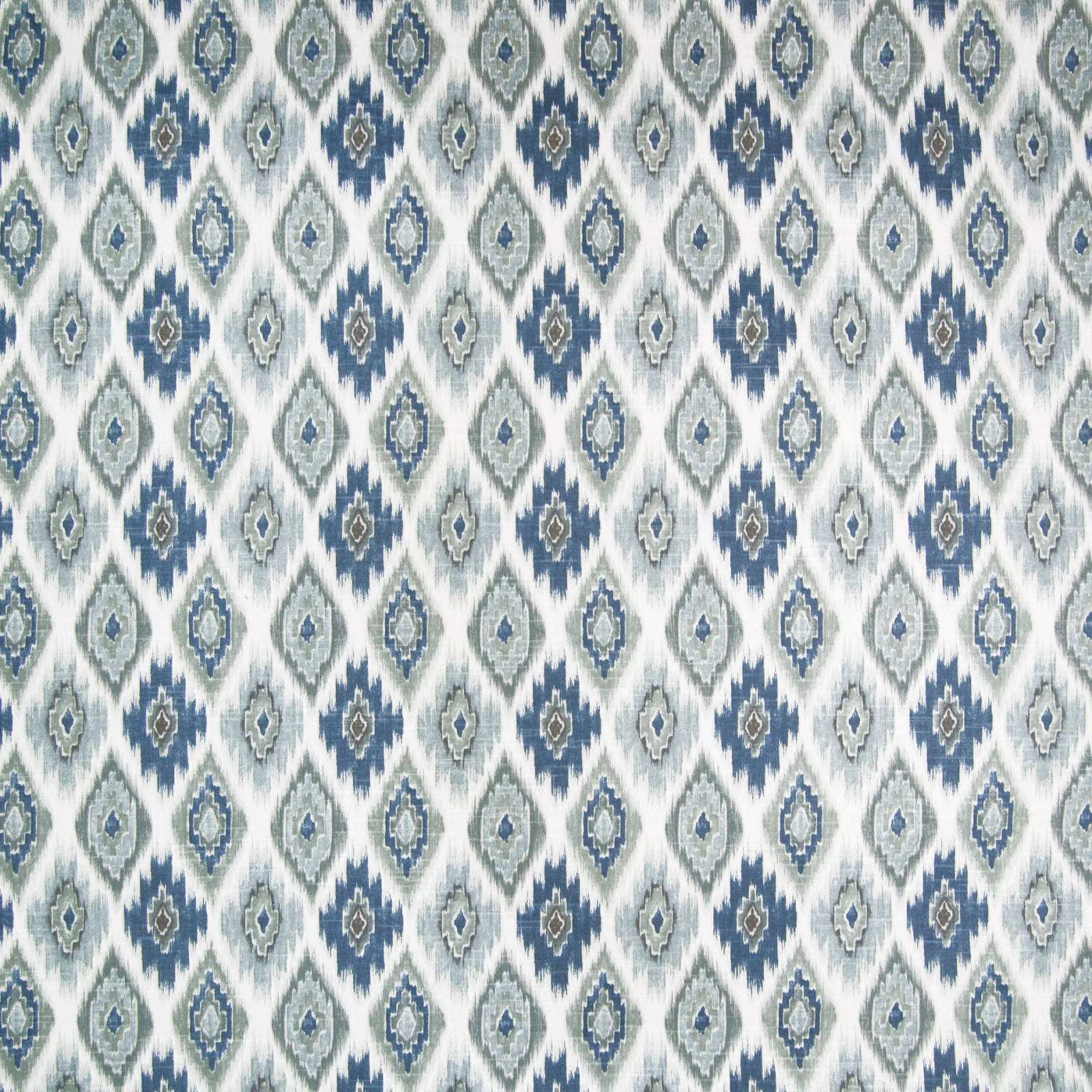 Moondance Blue Ikat Cotton Upholstery Fabric by the yard