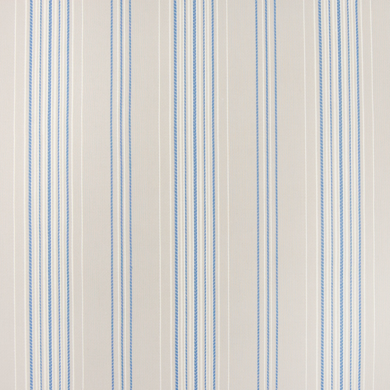 Isle Blue Stripe Cotton Upholstery Fabric by the yard