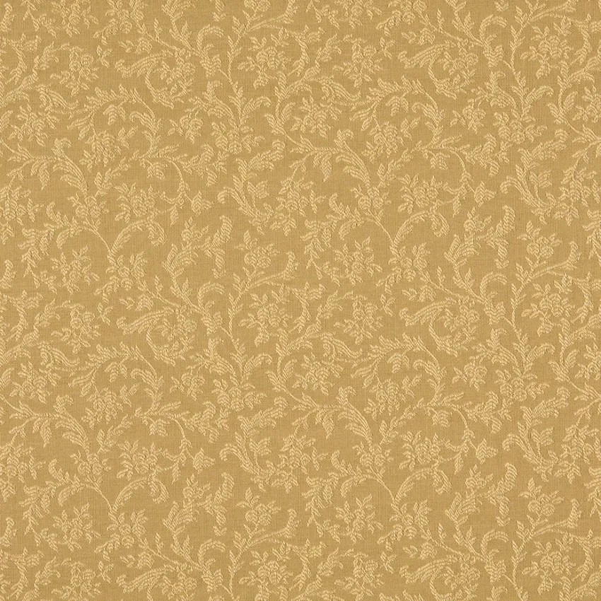 Gold Vine Gold Foliage Damask Upholstery Fabric by the Yard