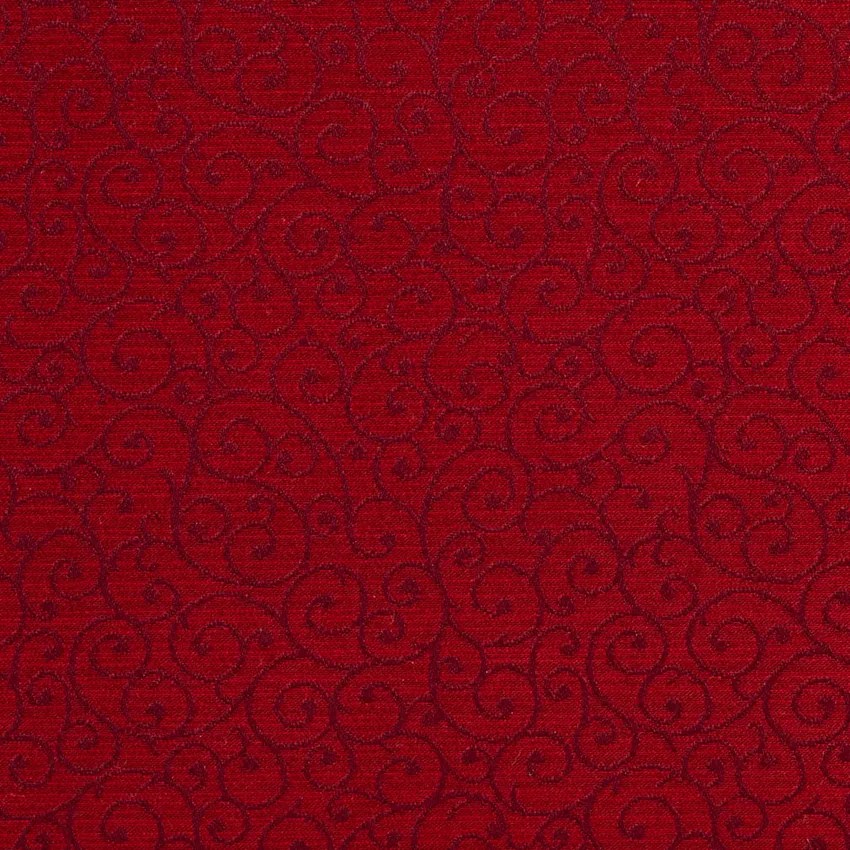 Crimson Burgundy Contemporary Damask Upholstery Fabric by the Yard
